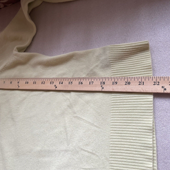 Vintage Y2K Evan Picone Sweater Women Medium Green Removable Faux Fur Collar Top - Picture 11 of 11